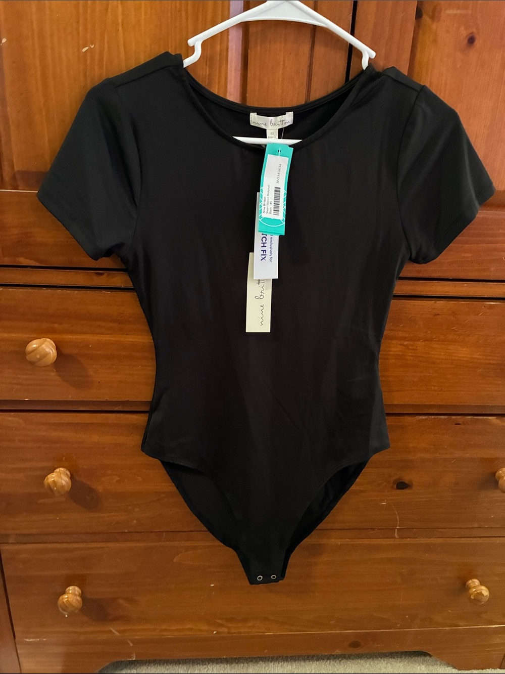 nine britton Black Short Sleeve Bodysuit